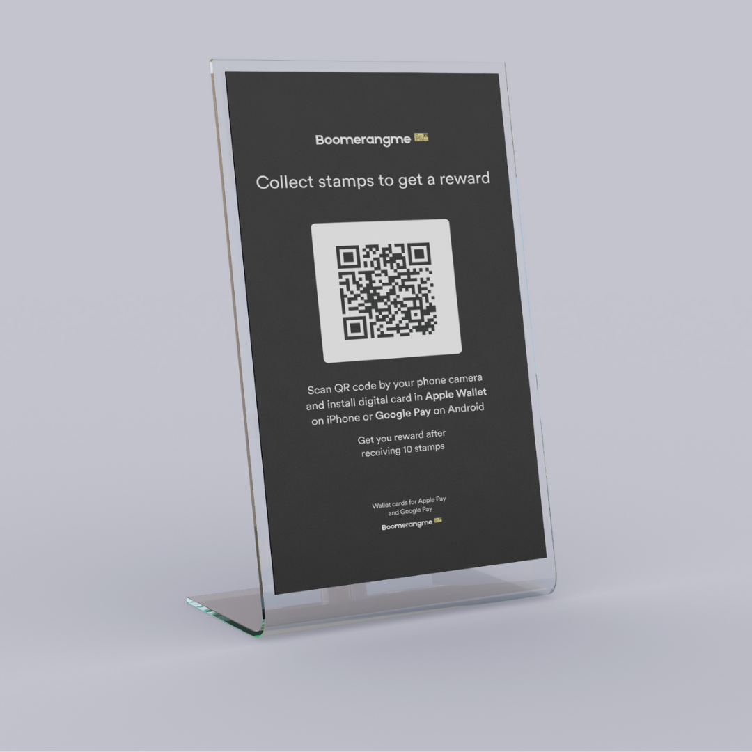 Customer scanning QR code with phone